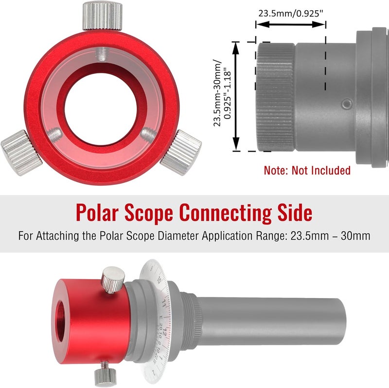 Tydeux Right Angle Viewfinder Metal Adapter for Polar Scope - Works Extremely Well with Viewfinder which Make Polar Alignment of Equatorial Mount Easy and Comfortable - Image 3